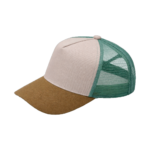 GORRA TRUCKER PREMIUM CUSTOMIZADA LISA BEIGE Y VERDE CLARO