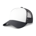GORRA TRUCKER PREMIUM FOAM LISA GRIS OSCURO Y BLANCO