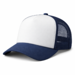 GORRA TRUCKER PREMIUM FOAM LISA AZUL MARINO Y BLANCO