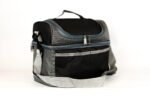 BOLSO TERMICO COMBINADO NEGRO Y GRIS CON DOBLE COMPARTIMIENTO - Imagen 4