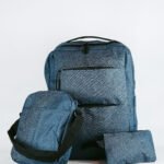 MOCHILA OXFORD TRES PIEZAS AZUL