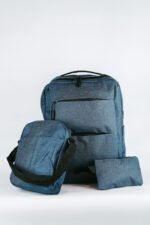 MOCHILA OXFORD TRES PIEZAS AZUL