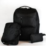 MOCHILA OXFORD TRES PIEZAS NEGRA
