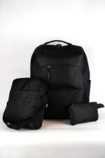 MOCHILA OXFORD TRES PIEZAS NEGRA