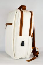 MOCHILA OXFORD COMBINADA CREMA MARRON - Imagen 6