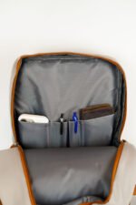 MOCHILA OXFORD COMBINADA GRIS MARRON - Imagen 3