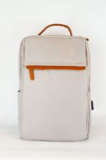 MOCHILA OXFORD COMBINADA GRIS MARRON