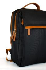 MOCHILA OXFORD COMBINADA NEGRO MARRON - Imagen 2