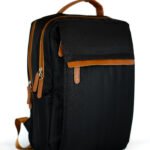 MOCHILA OXFORD COMBINADA NEGRO MARRON