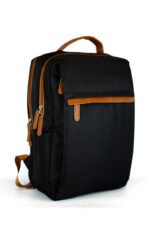 MOCHILA OXFORD COMBINADA NEGRO MARRON