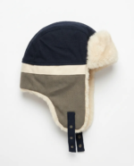 GORRO AVIADOR AZUL MARINO/CRUDO/GRIS - Imagen 2