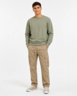 PANTALON CARGO GABARDINA BEIGE - Imagen 2