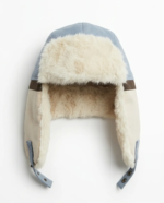 GORRO AVIADOR CELESTE/MARRON/CRUDO