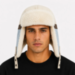 GORRO AVIADOR CRUDO/MARRON/CELESTE - Imagen 3