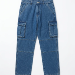 PANTALON JEANS CARGO AZUL