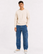 PANTALON JEANS CARGO AZUL - Imagen 2