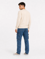 PANTALON JEANS CARGO AZUL - Imagen 3