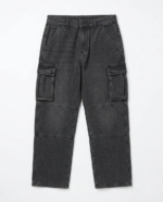PANTALON JEANS CARGO NEGRO