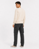 PANTALON JEANS CARGO NEGRO - Imagen 3