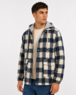 Campera Camisaco Gris Forrada Micropiel con Capucha - Imagen 2