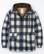 Campera Camisaco Marron Forrada Micropiel con Capucha