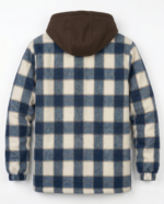 Campera Camisaco Marron Forrada Micropiel con Capucha - Imagen 3
